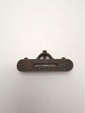 Antique Stanley 3 Inch Cast Iron Line Level Pat. June 29, 1898 Surveyor Tool